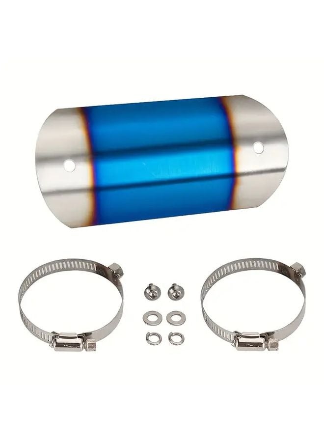 Snake Pattern Motorcycle Exhaust Pipe Heat Shield Stainless Steel Protection Cover - Image 4